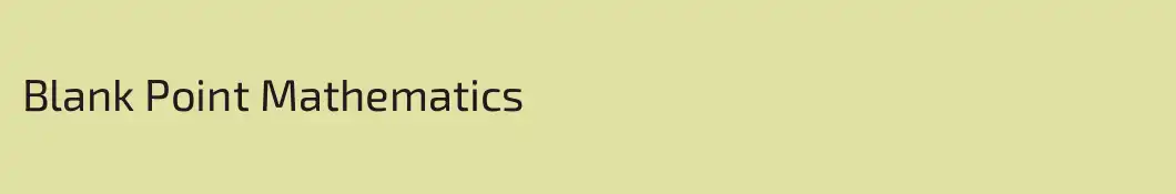 Blank Point Mathematics